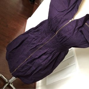 Deep Purple Zip Front Dress